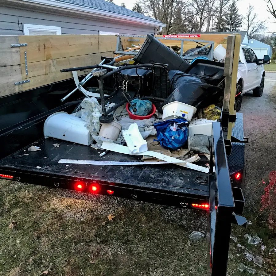 Roll-off dumpster delivered to a residential driveway in Leesburg