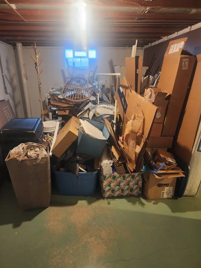 Roll-off dumpster container at job site for Concrete Dumpster Rental in Leesburg